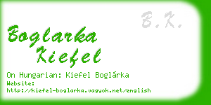 boglarka kiefel business card